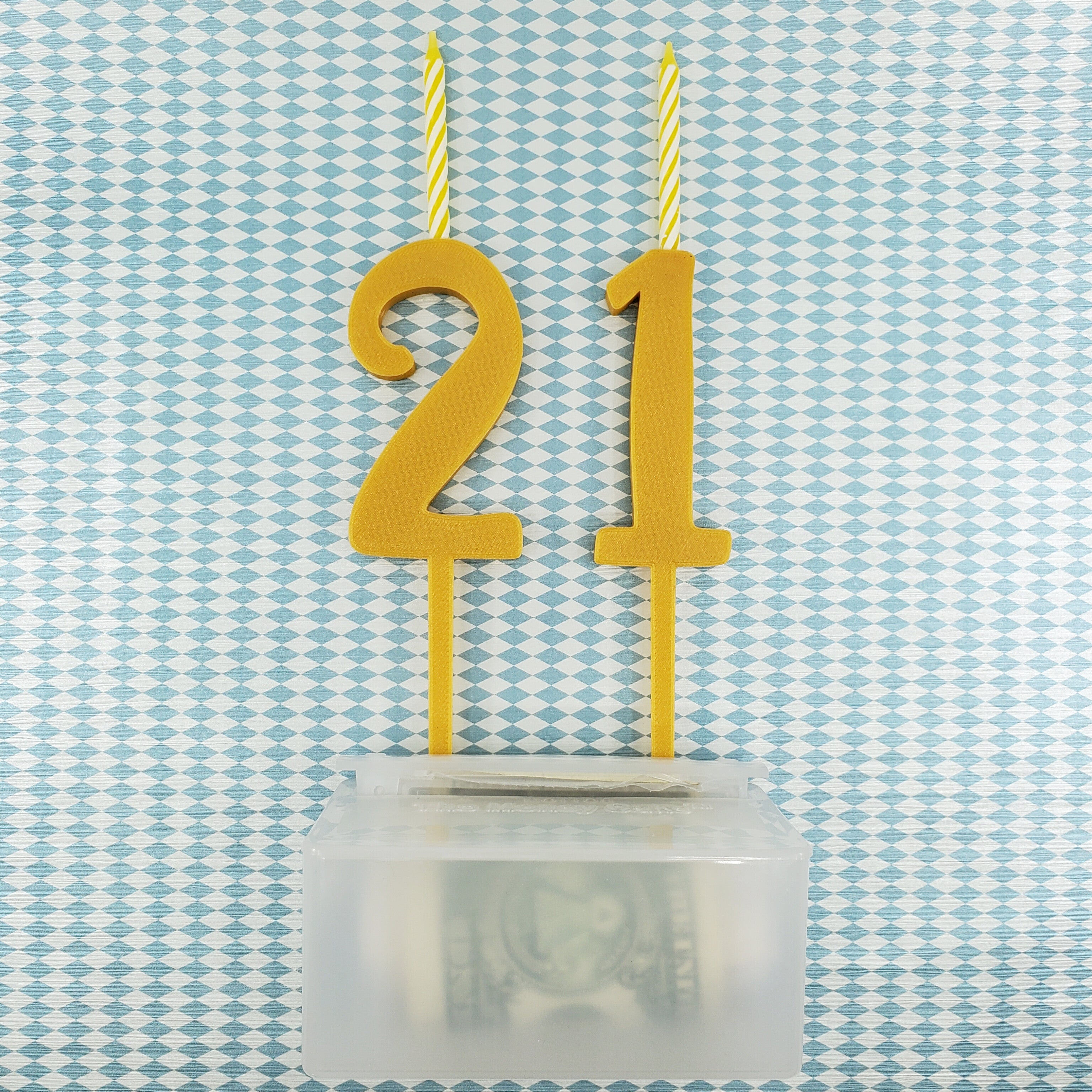 Birthday Number Cake Topper & Card Holder Money Cake Bundle