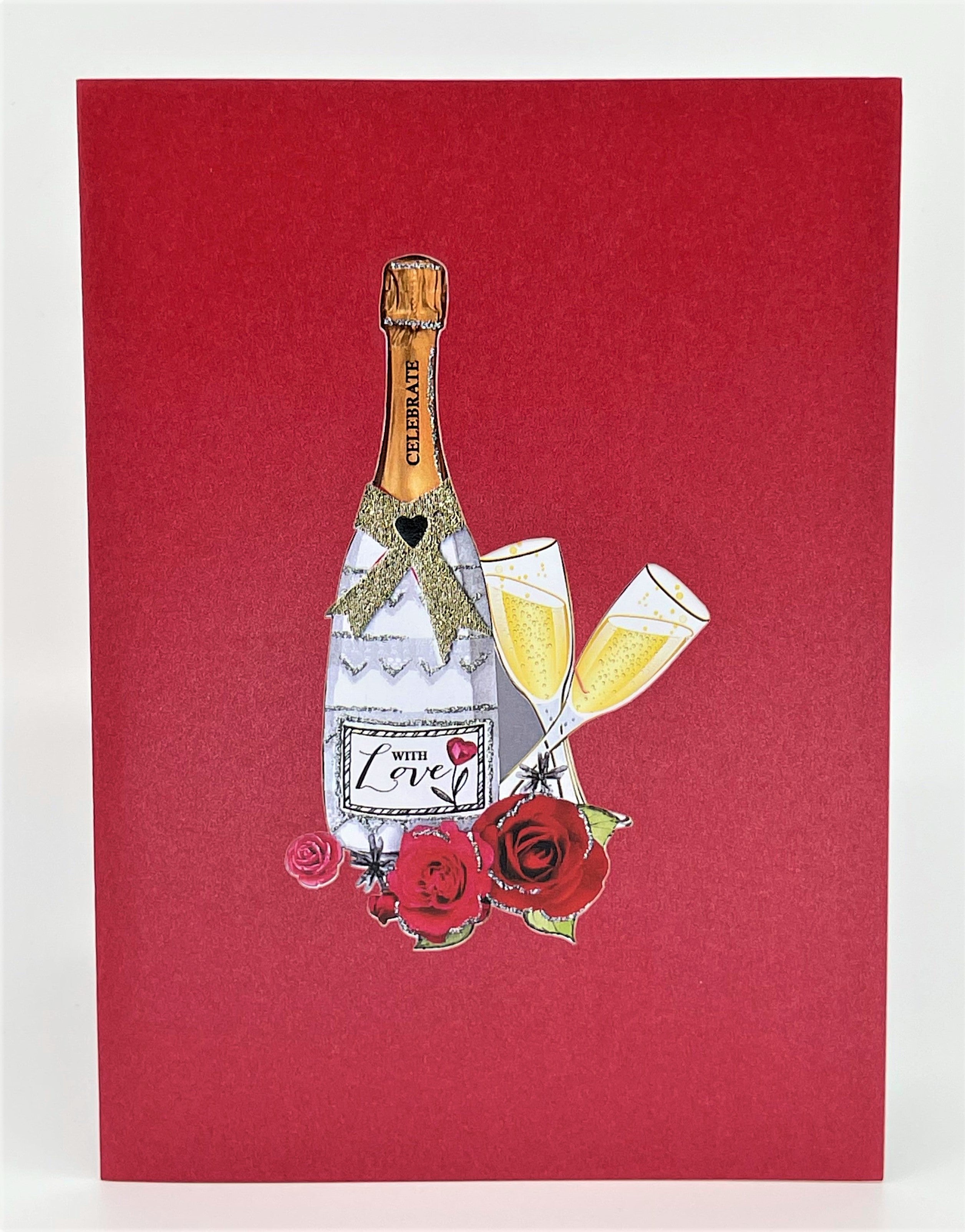 Champagne Love 3D Card