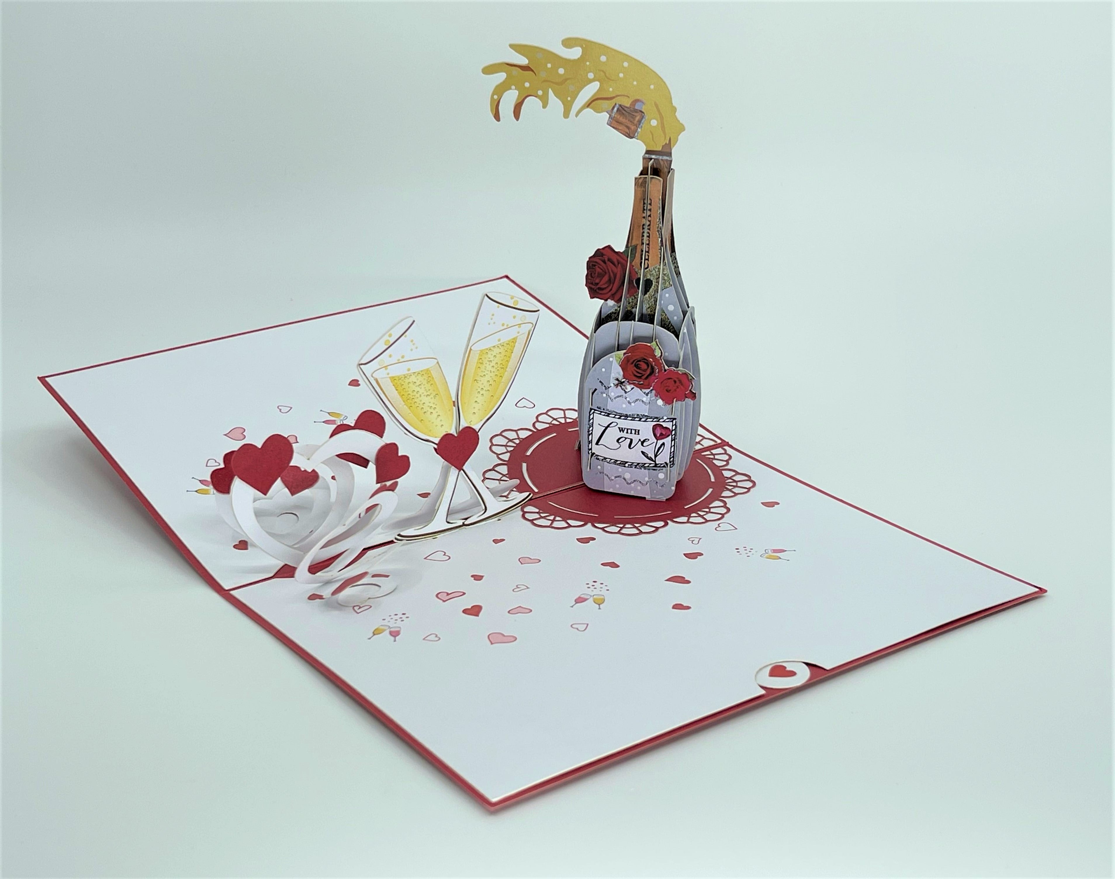 Champagne Love 3D Card